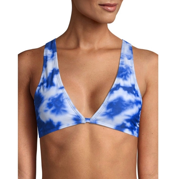Cyn & Luca Blue Tie-Dye Bikini Top - Picture 1 of 6